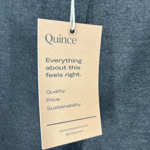 Quince Pants Size Medium Womens Charcoal Ultra Stretch Ponte Straight Leg Career - Picture 4 of 8